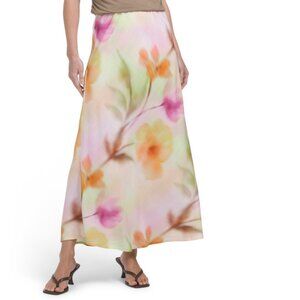 WHITE CLOSET multi Blurred Maxi Skirt